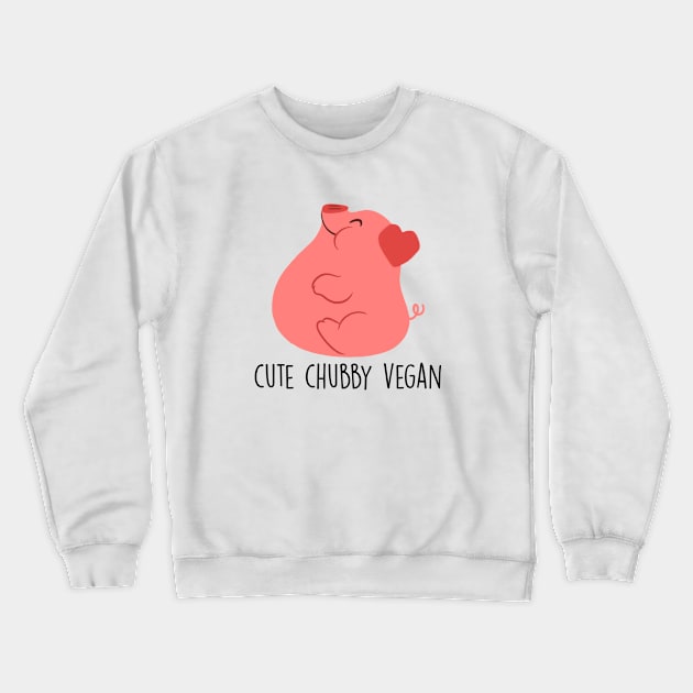 Cute Chubby Vegan - Light Crewneck Sweatshirt by cutevegan